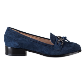 VINCEZA flat heels loafers navy blue blue