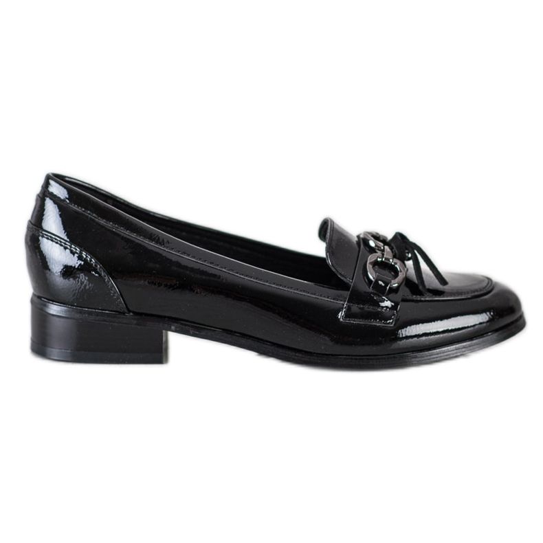 VINCEZA flat heels loafers black