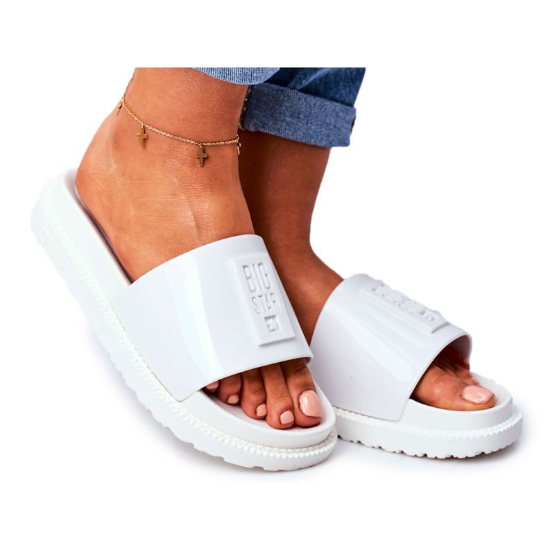 Women's Big Star Slippers on the Platform White FF274812
