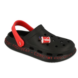 Befado children's foam slippers - black 159Y103 red Befado children's foam slippers - black 159Y103 red