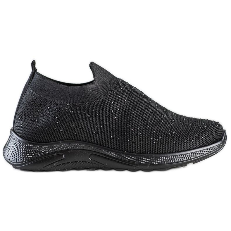 SHELOVET Sneakers With Crystals black