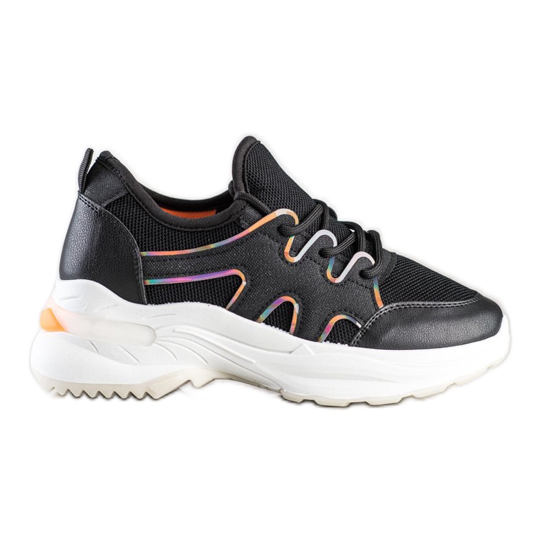 SHELOVET Black Sneakers With Mesh