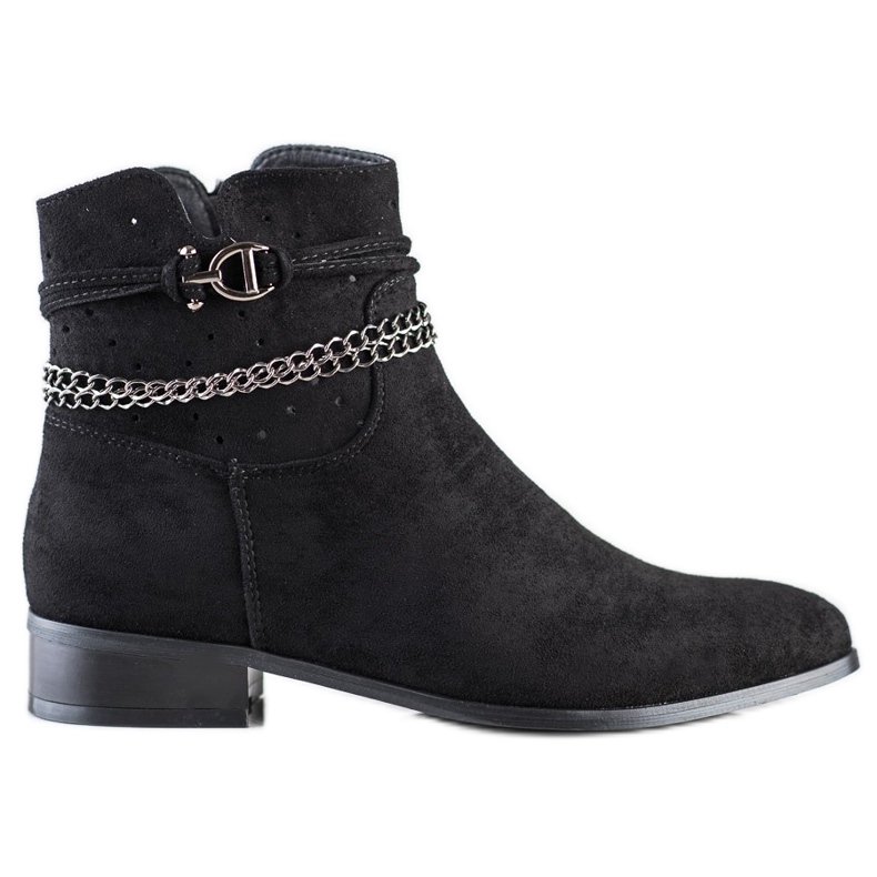 Boots with a decorative chain VINCEZA black