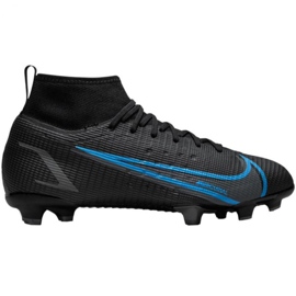 Nike Mercurial Superfly 8 Pro Fg Jr CV0804-004 soccer shoes black black