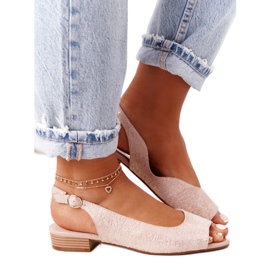 Suede High Heel Sandals Sergio Leone SK807 Pink golden Suede High Heel Sandals Sergio Leone SK807 Pink golden