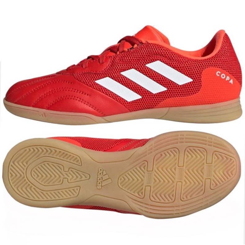 Adidas Copa Sense.3 In Sala Jr FY6157 football boots red oranges and reds