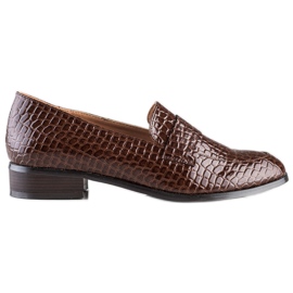 Snake Print VINCEZA loafers brown