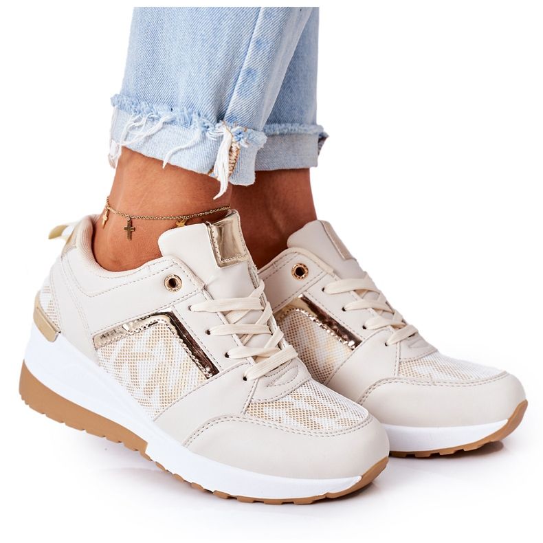 Wedge Sneakers Beige Weekend