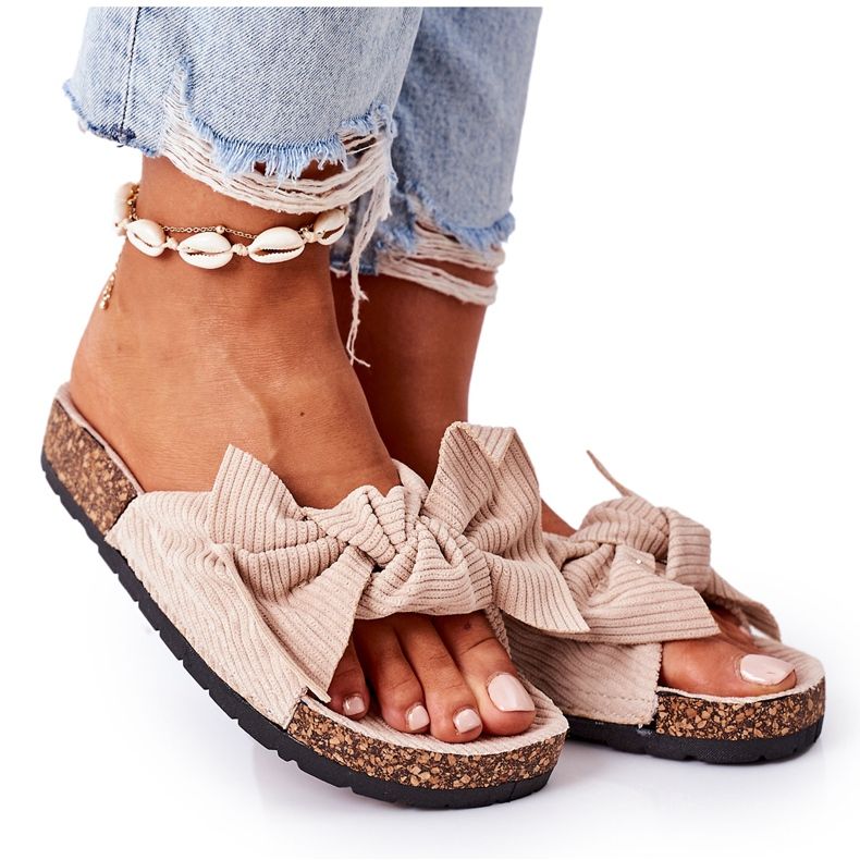 PS1 Corduroy Slippers With Beige Summertime Cork