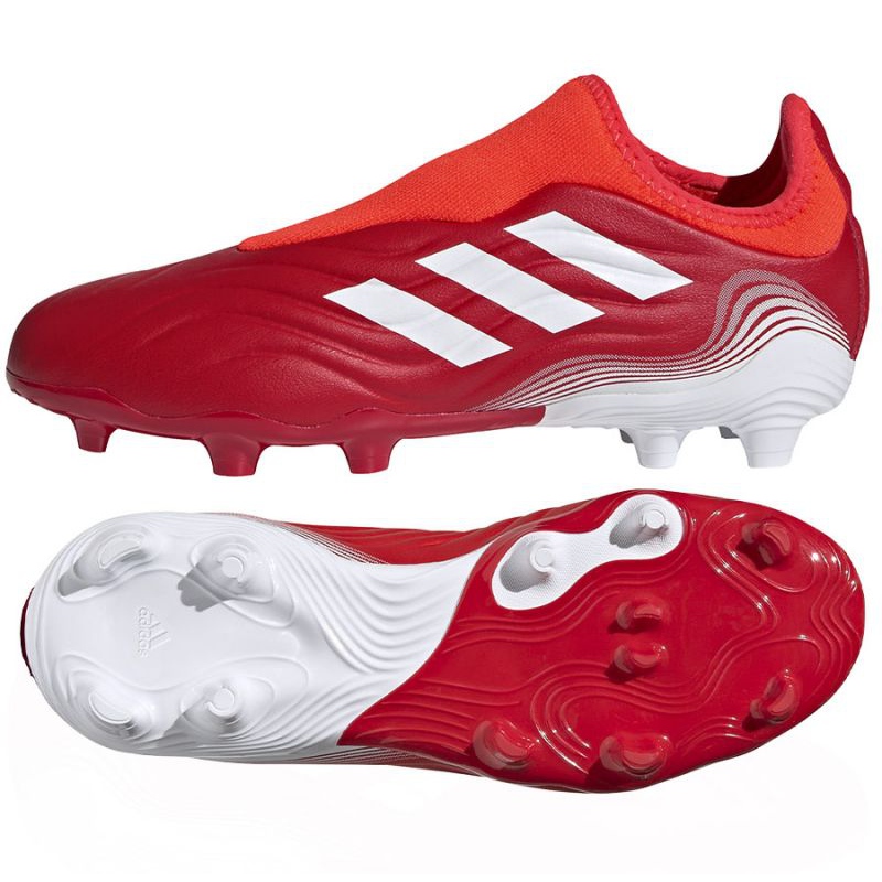 Adidas Copa Sense.3 Ll Fg Jr FY6156 football boots red oranges and reds