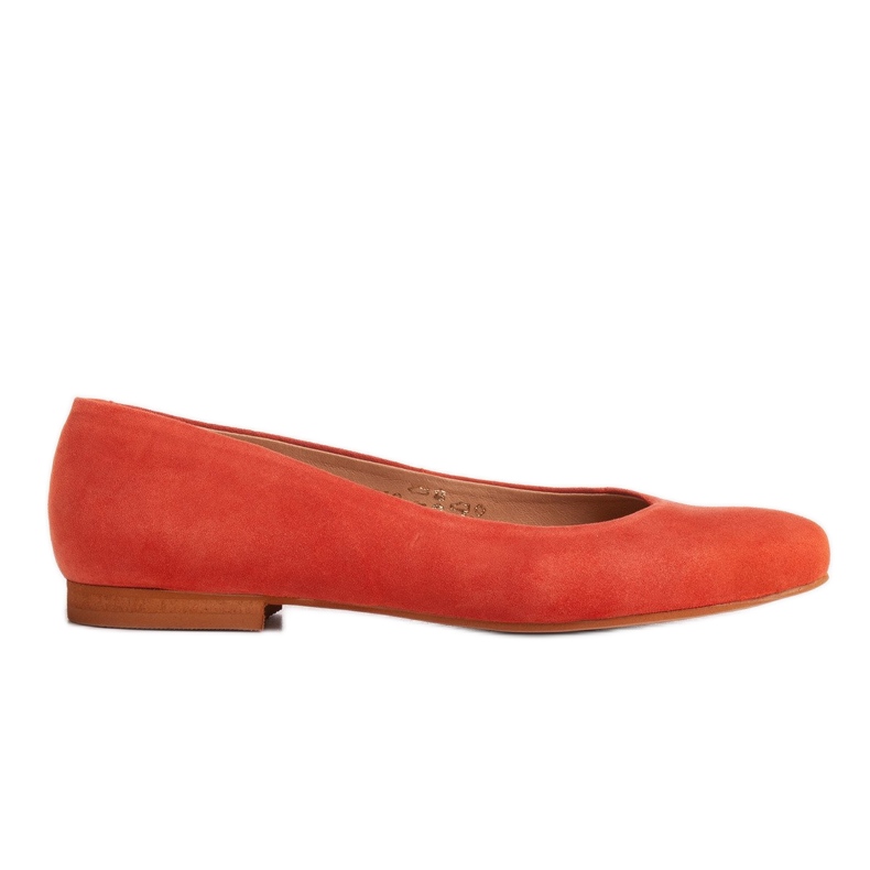 Marco Shoes Suede leather ballerinas orange