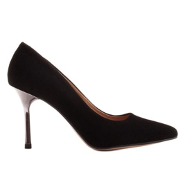 Marco Shoes Black stilettos with a metallic heel