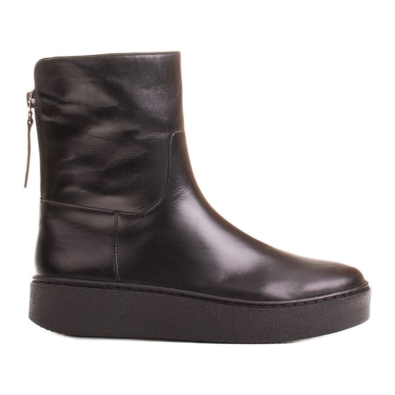 Marco Shoes Insulated sports ankle boots with a hemmed underside black