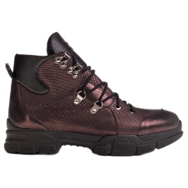 Marco Shoes Sports women's boots with a slight fall-winter insulation purple