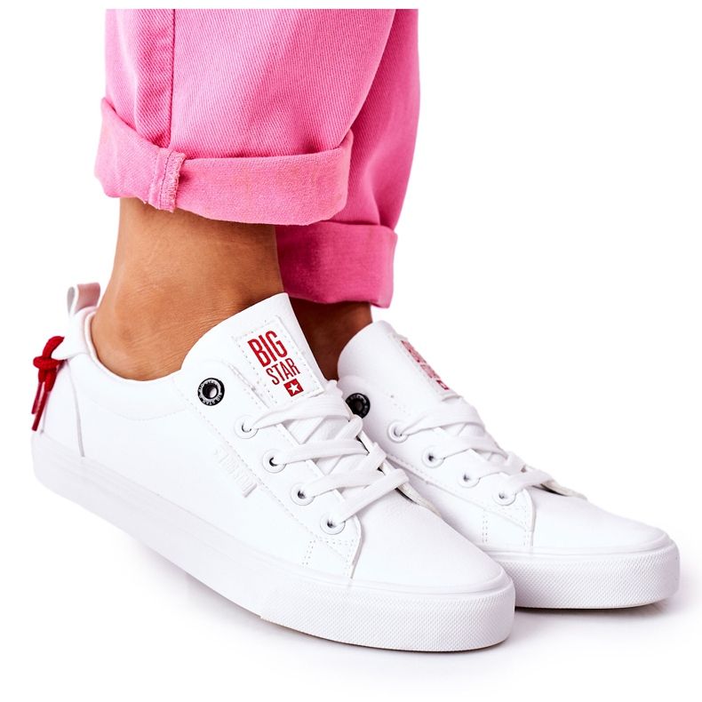 Women's Leather Sneakers Big Star GG274160 White Women's Leather Sneakers Big Star GG274160 White