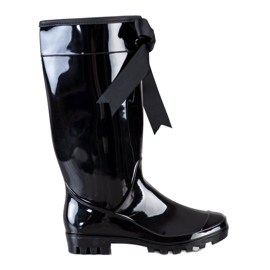 SHELOVET High Galoshes With A Bow black