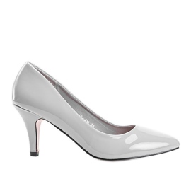 Gray pumps on a Faith stiletto heel grey