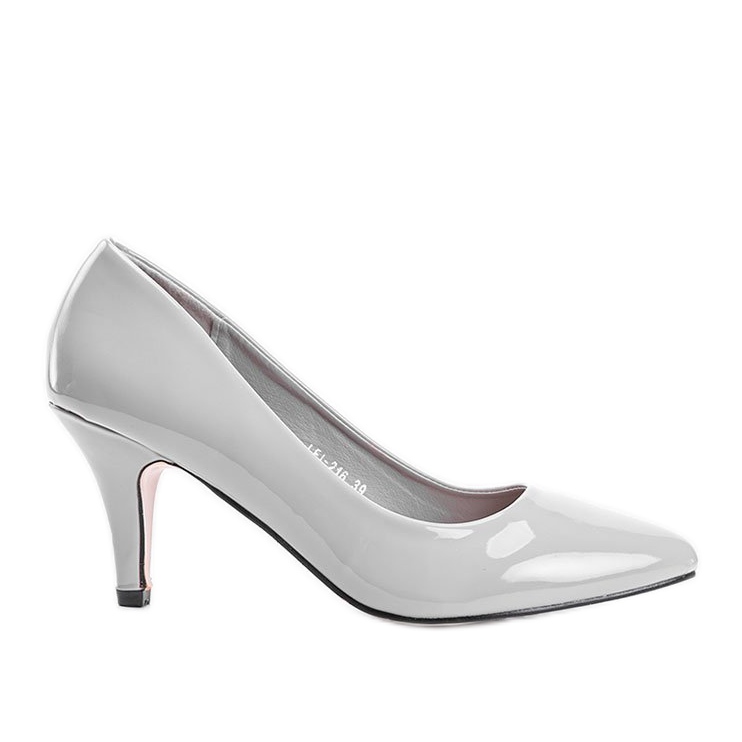 Gray pumps on a Faith stiletto heel grey