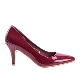 Maroon pumps on a Faith stiletto heel red