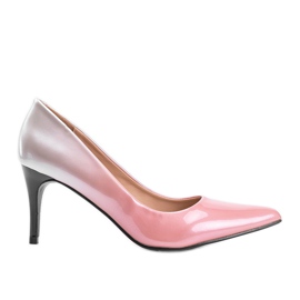 Rose gold pumps on a Kaqia stiletto heel pink golden