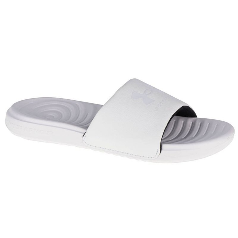 Under Armour Under Armor Ansa Fixed Slides 3023772-101 flip flops white