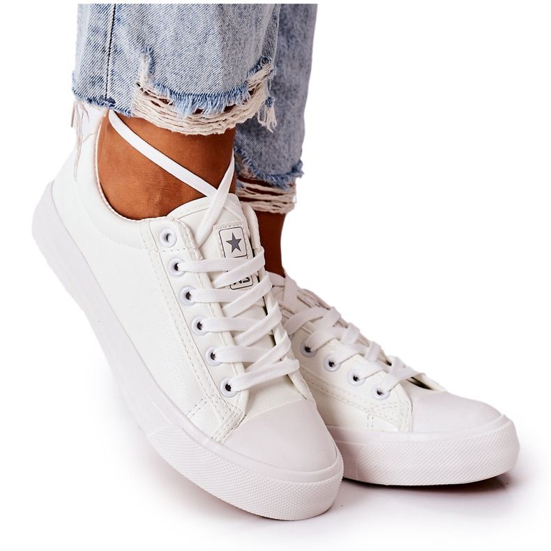 NEWS Women's Leather Sneakers White Mega