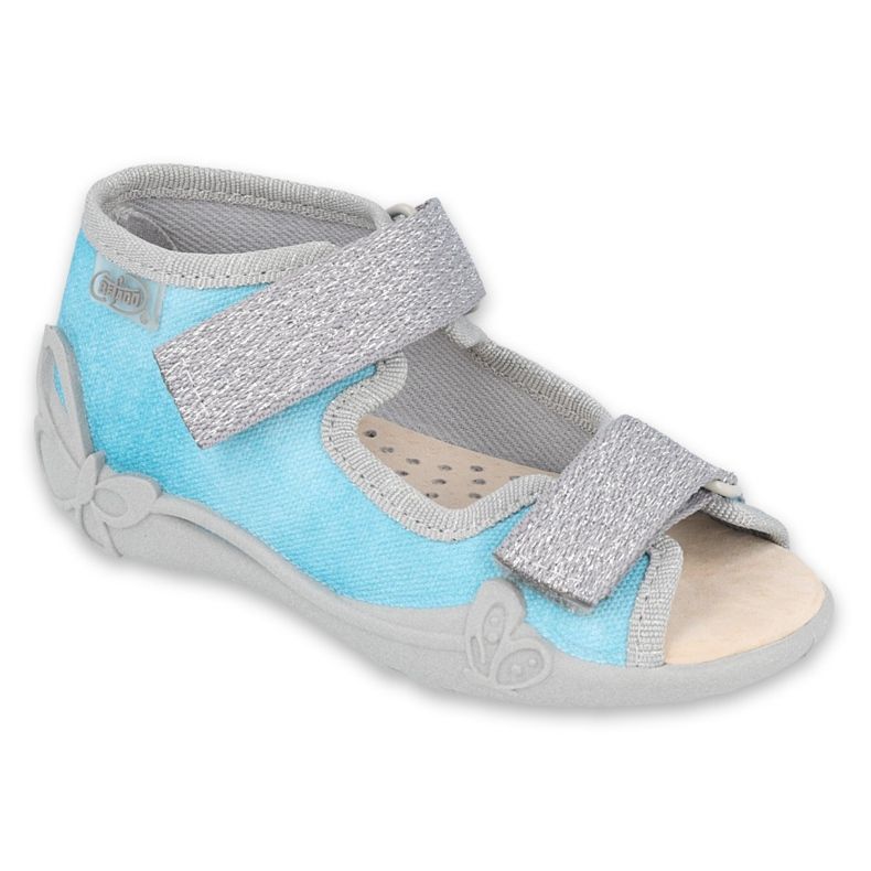 Befado children's shoes 342P035 blue silver Befado children's shoes 342P035 blue silver