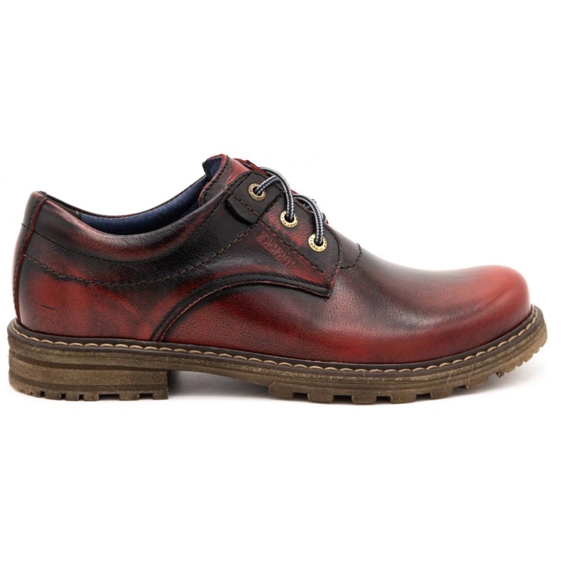 Kampol Men's boots leather boots 32 / KC burgundy red Kampol Men's boots leather boots 32 / KC burgundy red