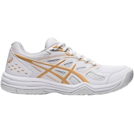 Asics Upcourt 4 W 1072A055 103 volleyball shoes white, gold white Asics Upcourt 4 W 1072A055 103 volleyball shoes white, gold white