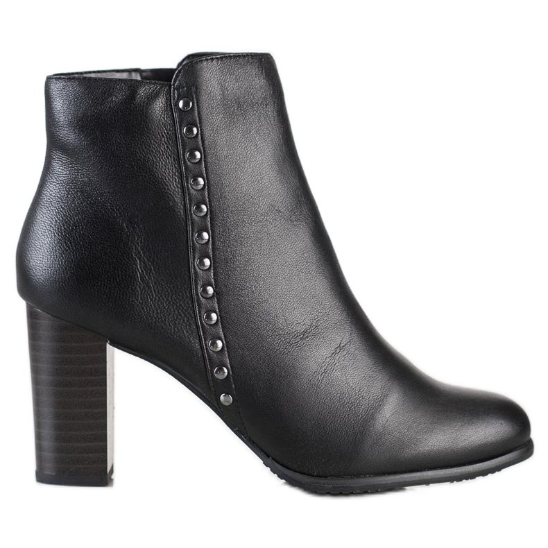 Evento Classic Leather Booties black