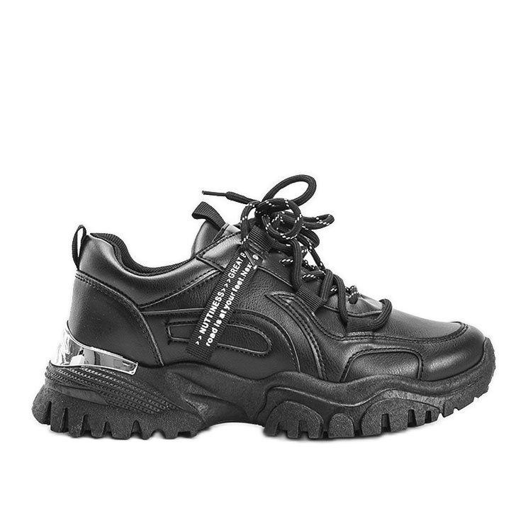 Black sneakers with a thick Zooey sole