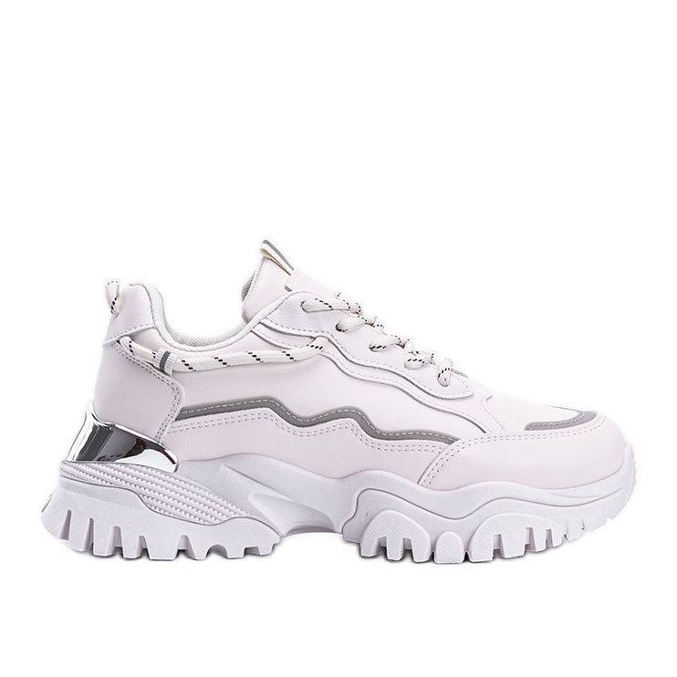 Beige sneakers with a thick Desiare sole