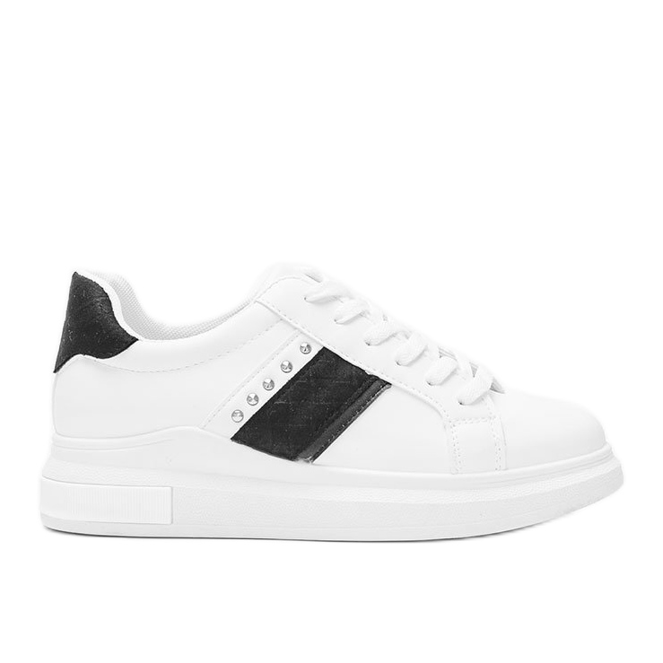 Black and white sneakers with Sashell studs