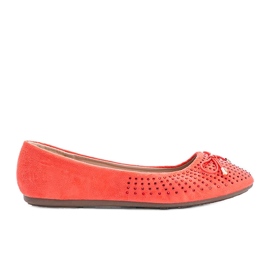 Orange ballerinas with a Larissa bow