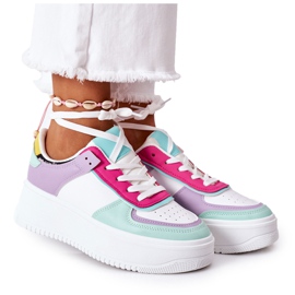 Sport Shoes Sneakers On The Platform White-Violet Freedom multicolored