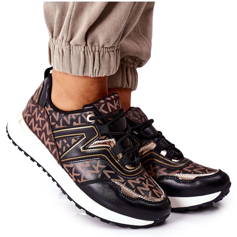 Logooted Sport Shoes Sneakers Black-Brown Always