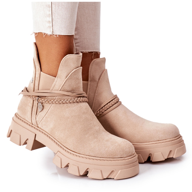 PS1 Warm Booties Jodhpur boots Beige Good Idea