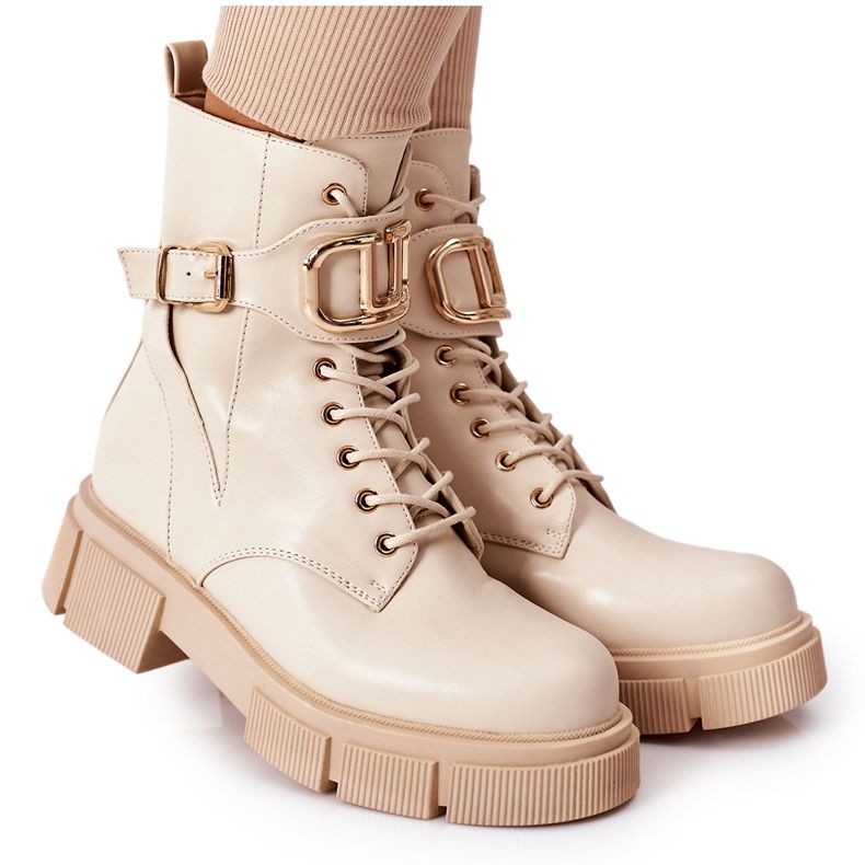 PS1 Warm Workers With A Golden Buckle Beige Maybelle