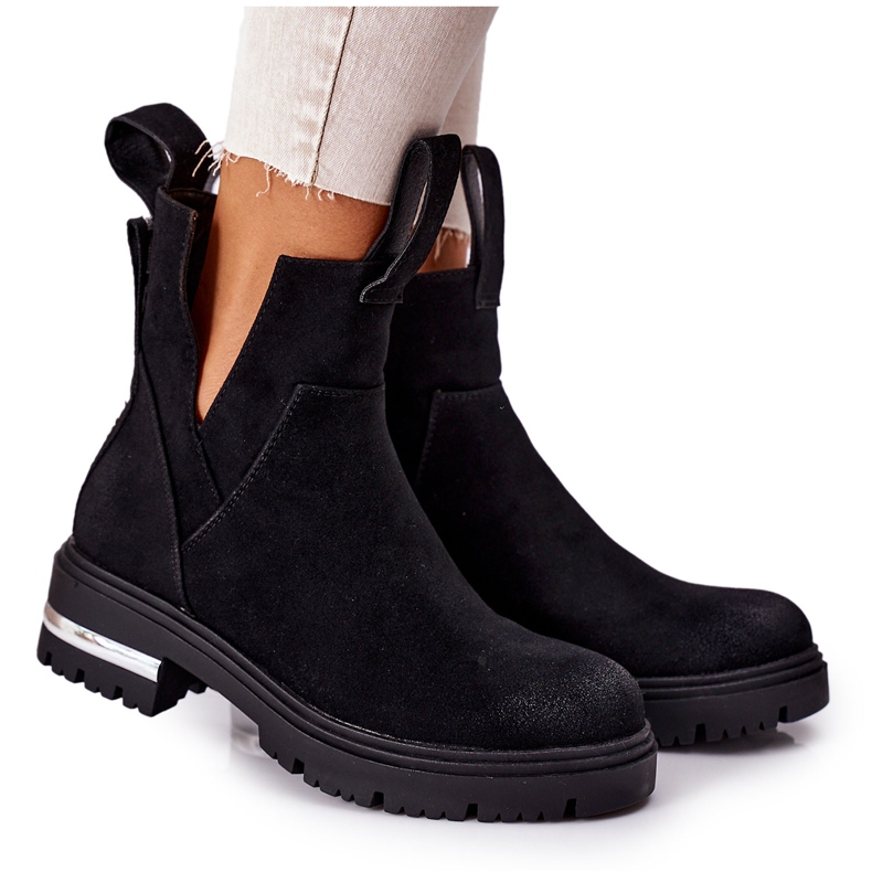 PS1 Warm Booties Jodhpur boots With a zipper Black My Way