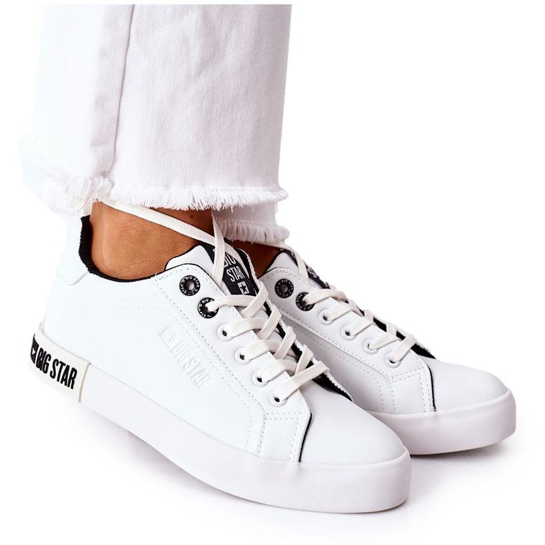 Women's Leather Sneakers Big Star II274031 White and Black