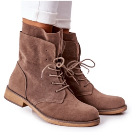 PS1 Boots With Double Uppers Light Brown Violetta khaki