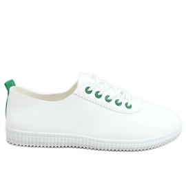 Women's white and green sneakers JF-873 Green Women's white and green sneakers JF-873 Green
