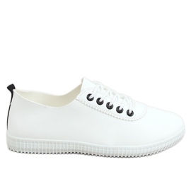 Women's black and white sneakers JF-873 WHITE / BLACK