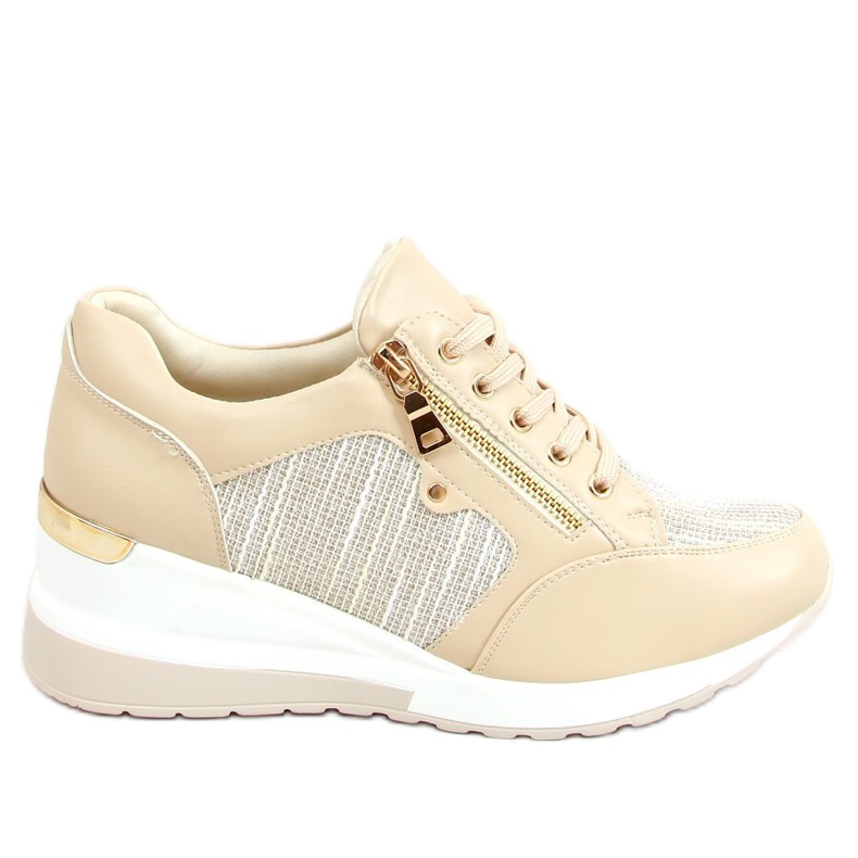 Beige Wedge sneakers Y9521 Nude