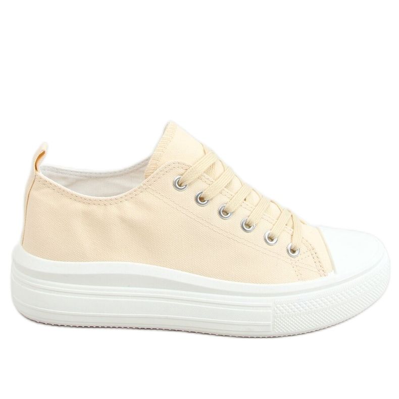 Women's beige sneakers PC12P Beige