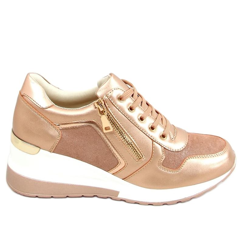 Champagne wedge sneakers Y9529 Champagne pink