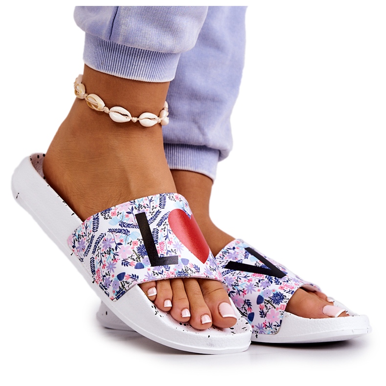 Women's Slippers Big Star Love White DD274A256