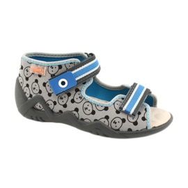 Befado yellow children's shoes 350P017 blue grey