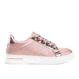 Pink matte sneakers with a white Shift sole Pink matte sneakers with a white Shift sole
