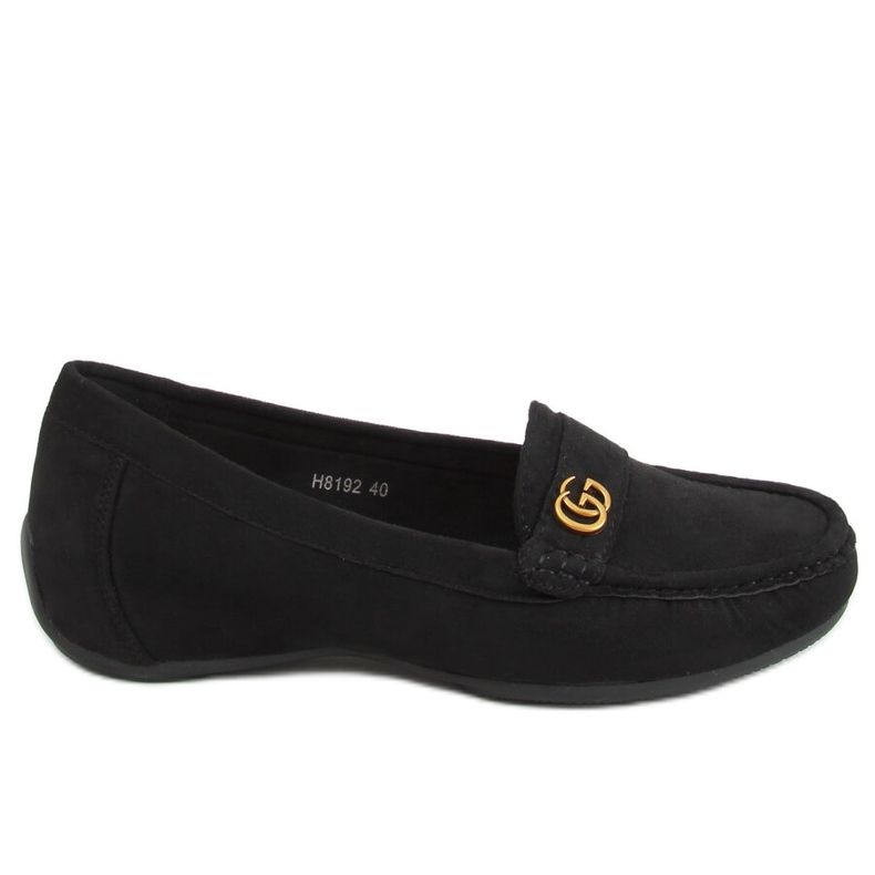 Black Women's black loafers H8192 Negro